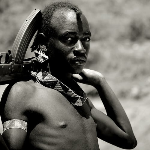 Tsamay warrior, Omo Ethiopia