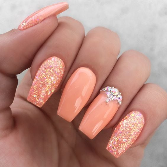 [ad_1]

Girly peach glitter rhinestone nails. Are you looking for peach acrylic nails design? See our collection full of peach acrylic nails designs and get inspired!
Source by Ellustar
[ad_2]
			
			…