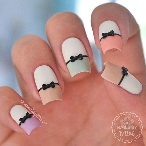 [ad_1]

Cute pastel colored bow French tips. Give a new look to your French tips by adding thing bow embellishments on top.
Source by znoll
[ad_2]
			
			…