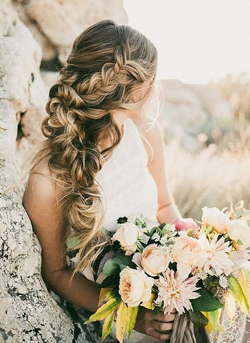 Coiffure De Mariage  : Featured Photographer: India Earl Photography, Featured Hairstyle: Hair and Make...
